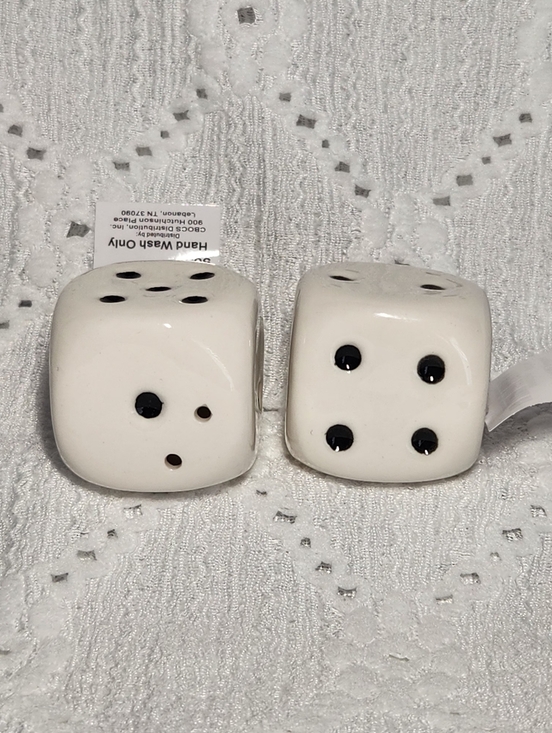 Other - Salt And Pepper Ceramic Dice Miniatures